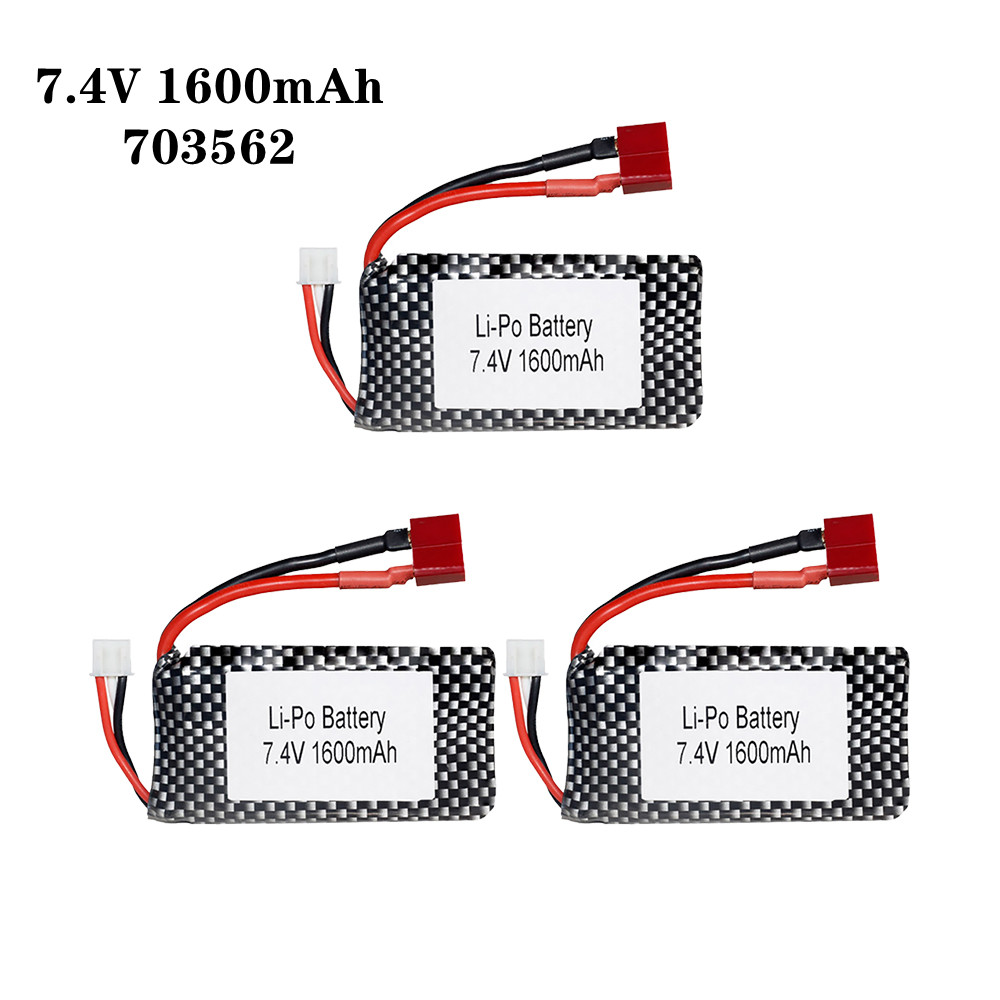 Rc Helicopter Battery - 1/2/3pcs/Lot 7.4v 1600mah 703562 25C Lipo