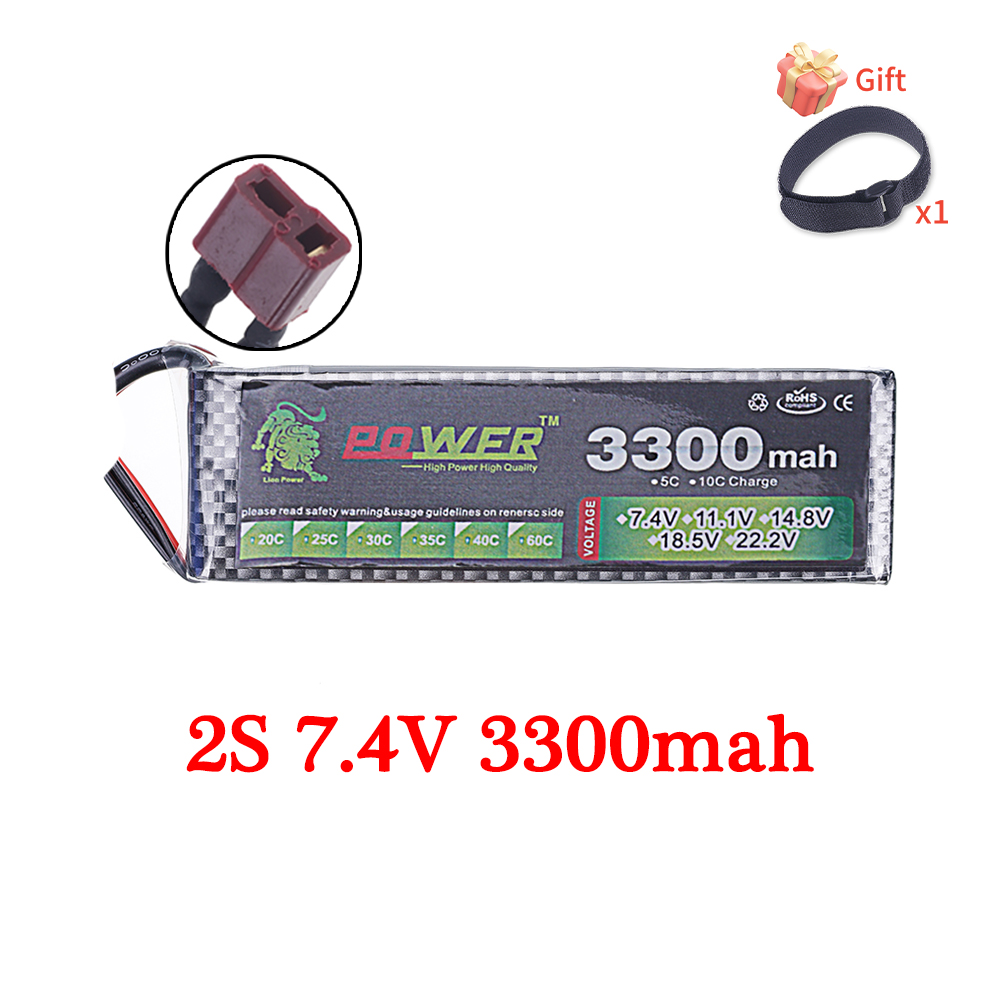 60C Lipo Battery 3300mAh 7.4V  - Rc Helicopter Battery avis et prix