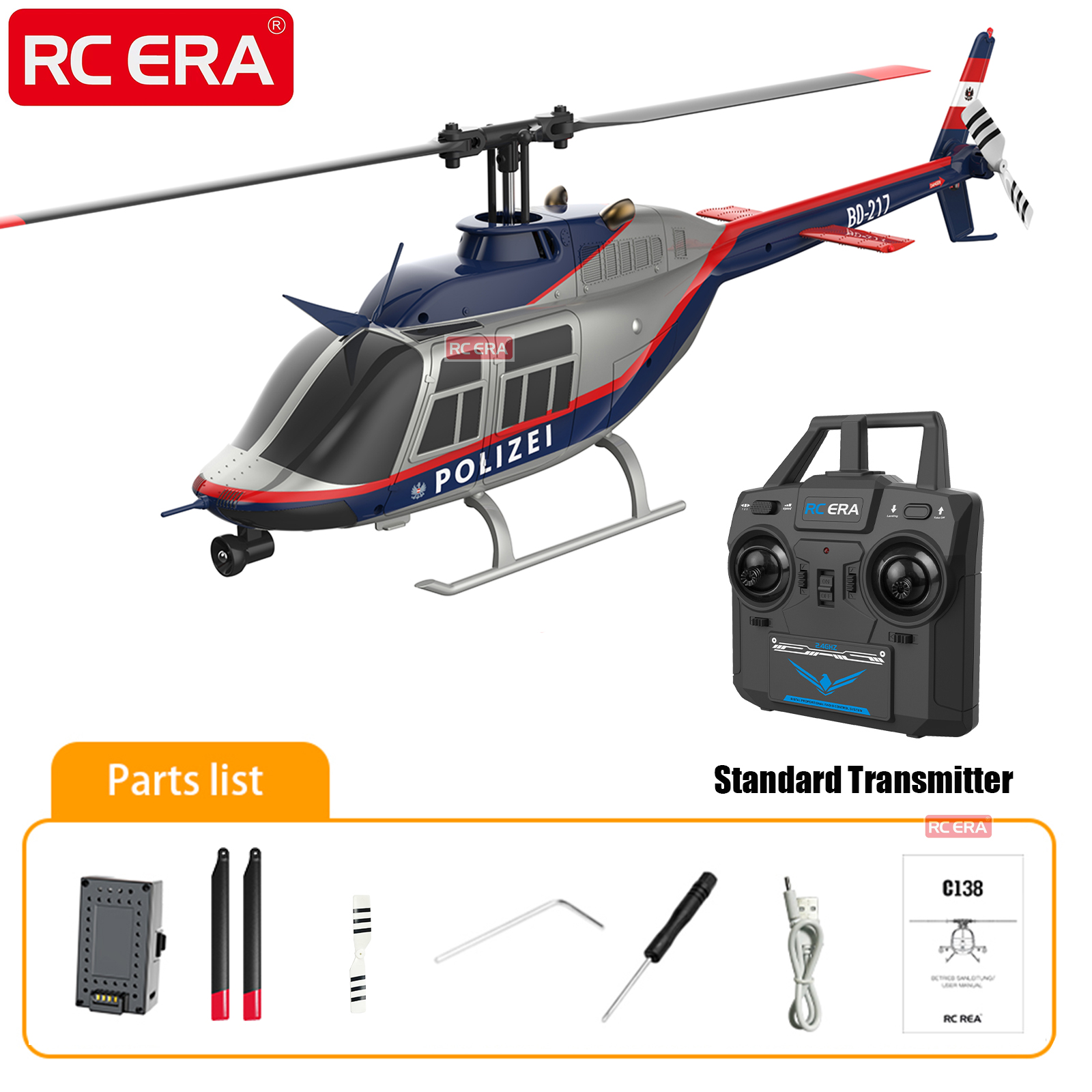RC ERA C138 BELL 206 Jet Range - Rc Helicopter Gyro avis et prix