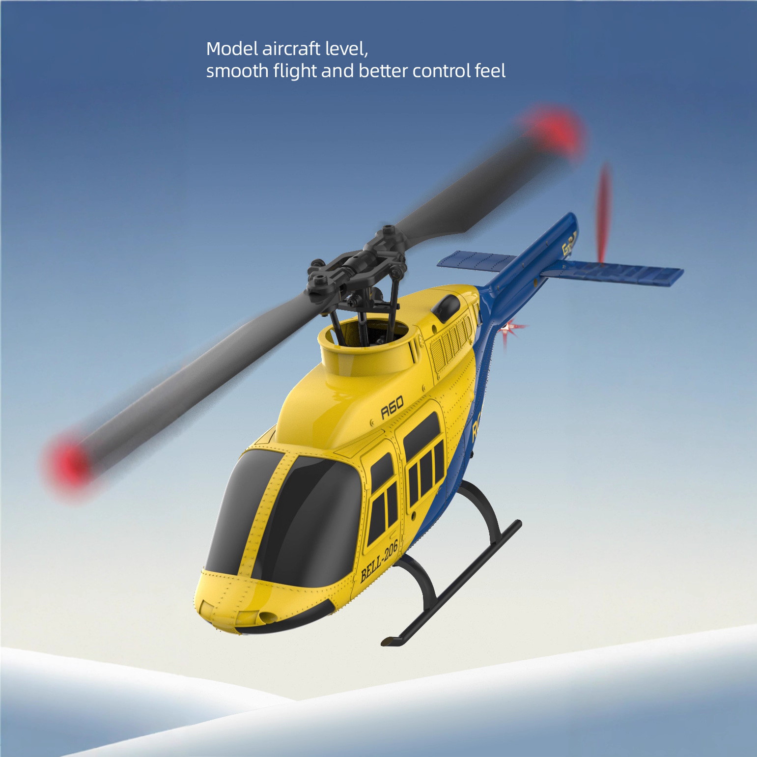 A60 1/42 Scale Bell 206 RC Hel - Rc Helicopter Single Rotor avis et prix