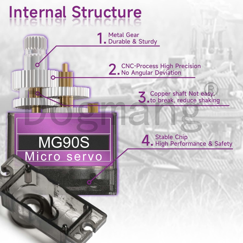 MG90S Servo 1/2/4/10/20/50 Pcs - Rc Helicopter Servo avis et prix