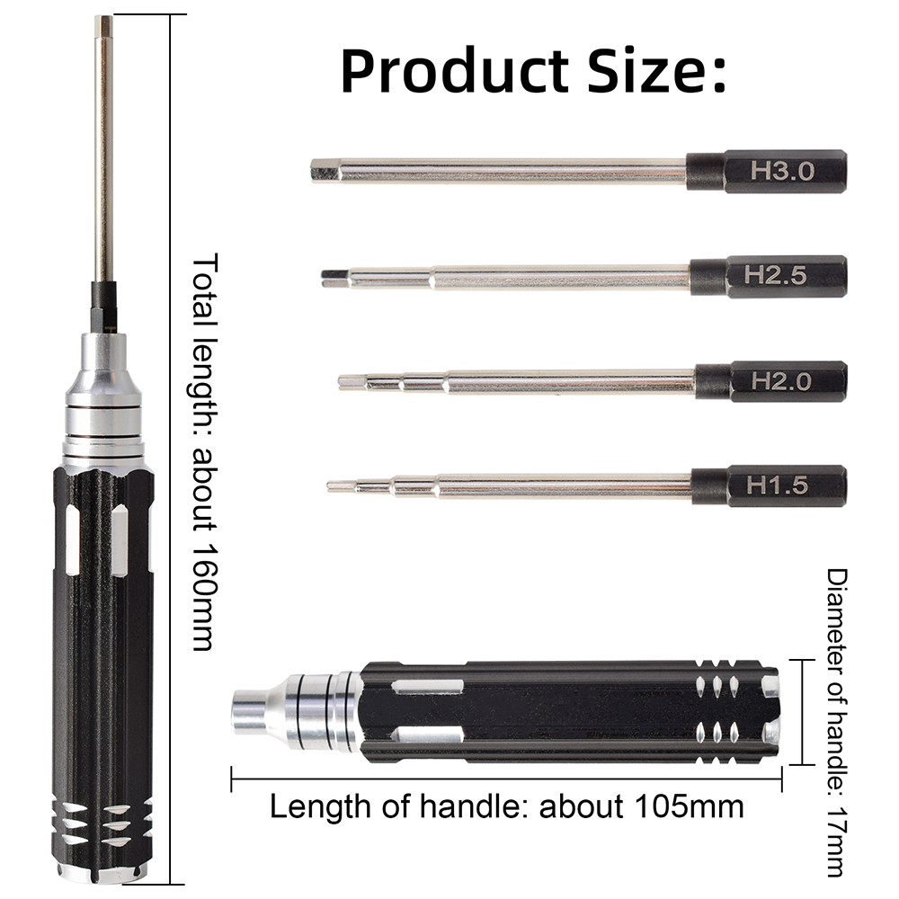 4 in 1 1.5mm 2.0mm 2.5mm 3.0mm - Rc Helicopter Tool Kit avis et prix