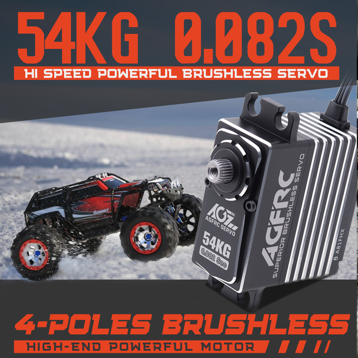 AGFRC A81FHX 54KG HV 4-Pole Br - Rc Helicopter Large avis et prix
