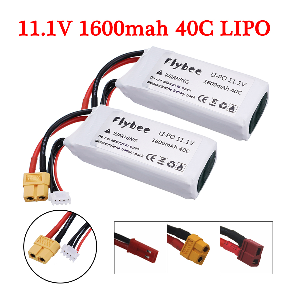 2pcs High Rate 40C 11.1V 1600m - Rc Helicopter Battery avis et prix