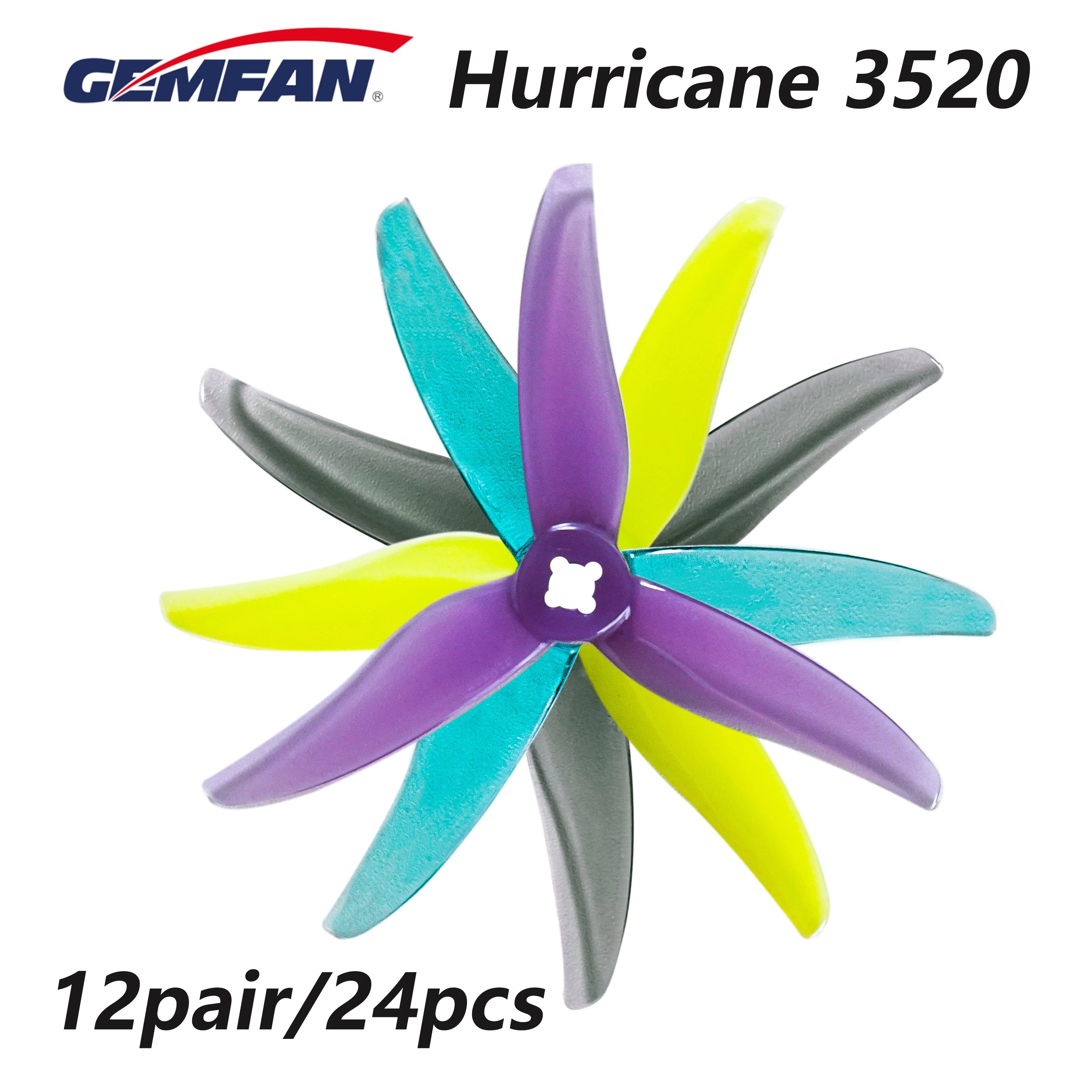 24pcs/12pairs Gemfan Hurricane - Rc Helicopter Blade avis et prix