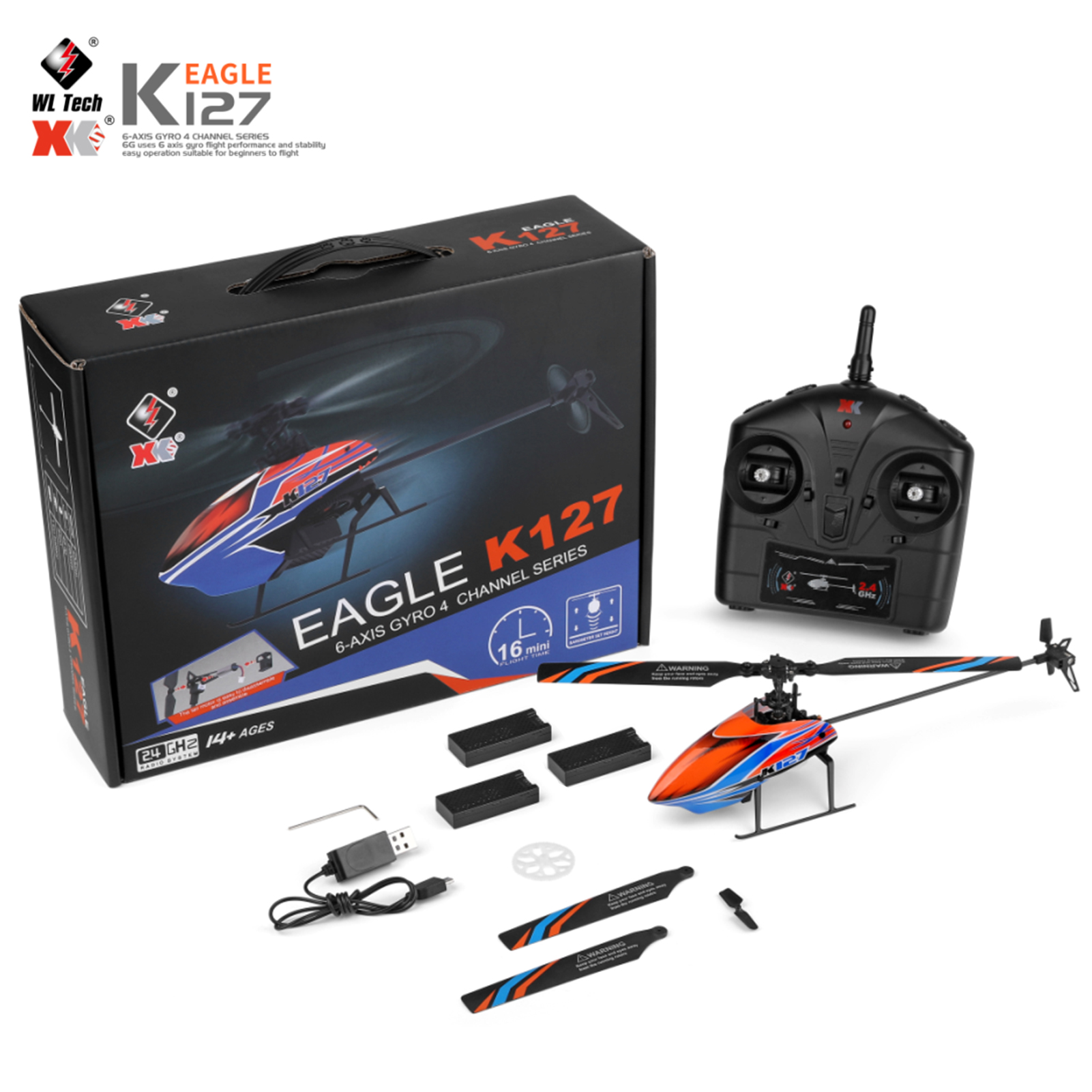 WLtoys XK K127 4CH 6-axis Gyro - Rc Helicopter Gyro avis et prix